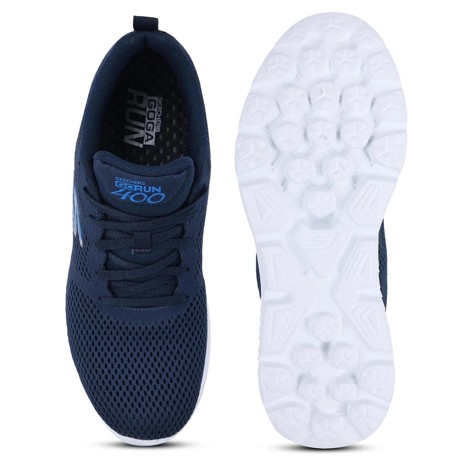 Skechers Men's GO Run 400 Sports Walking Shoe-7-NAVY / BLUE-2