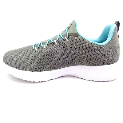 Skechers Dynamight Womens Slip On Sports Shoes-GREY LIGHT BLUE-6-1