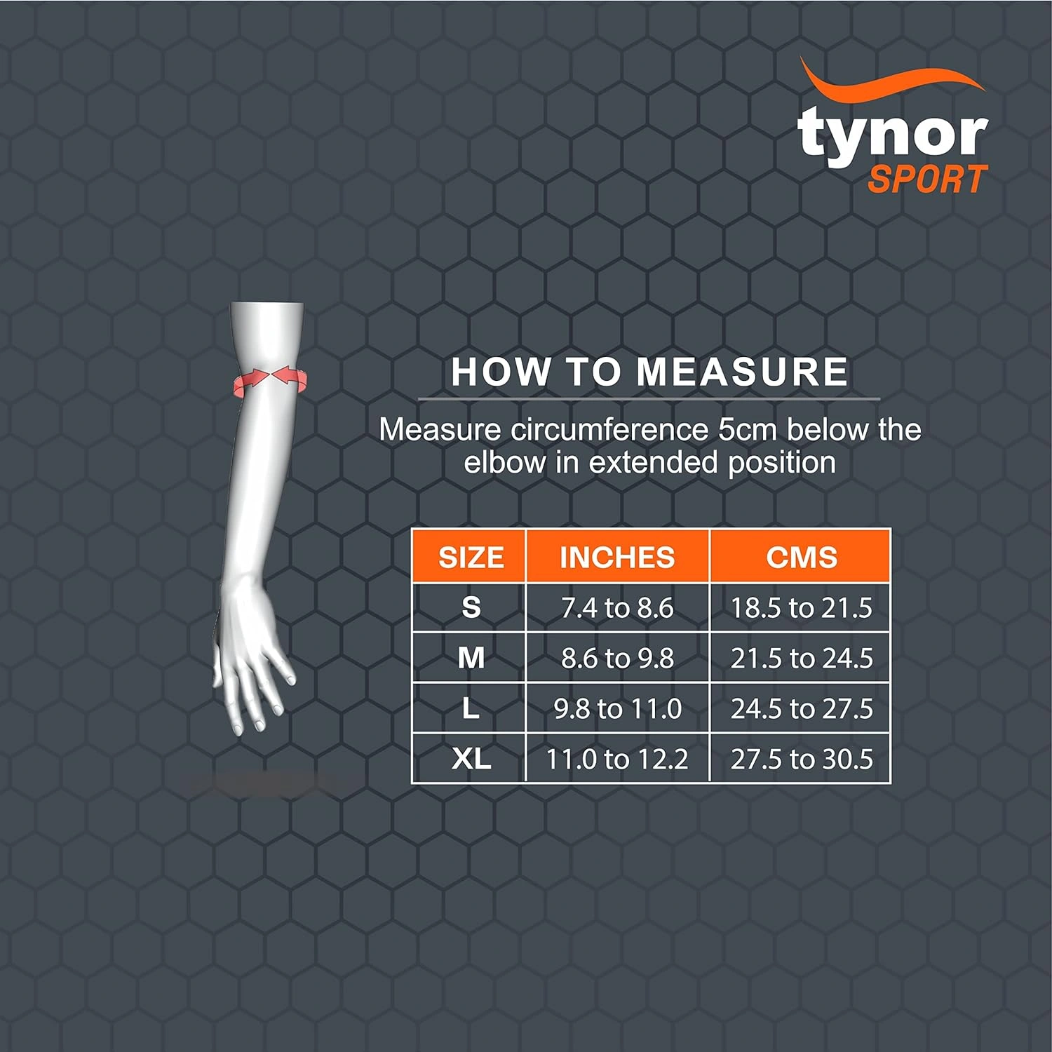 TYNOR Elbow Support Air Pro, 1 Unit-ORANGE-M-6