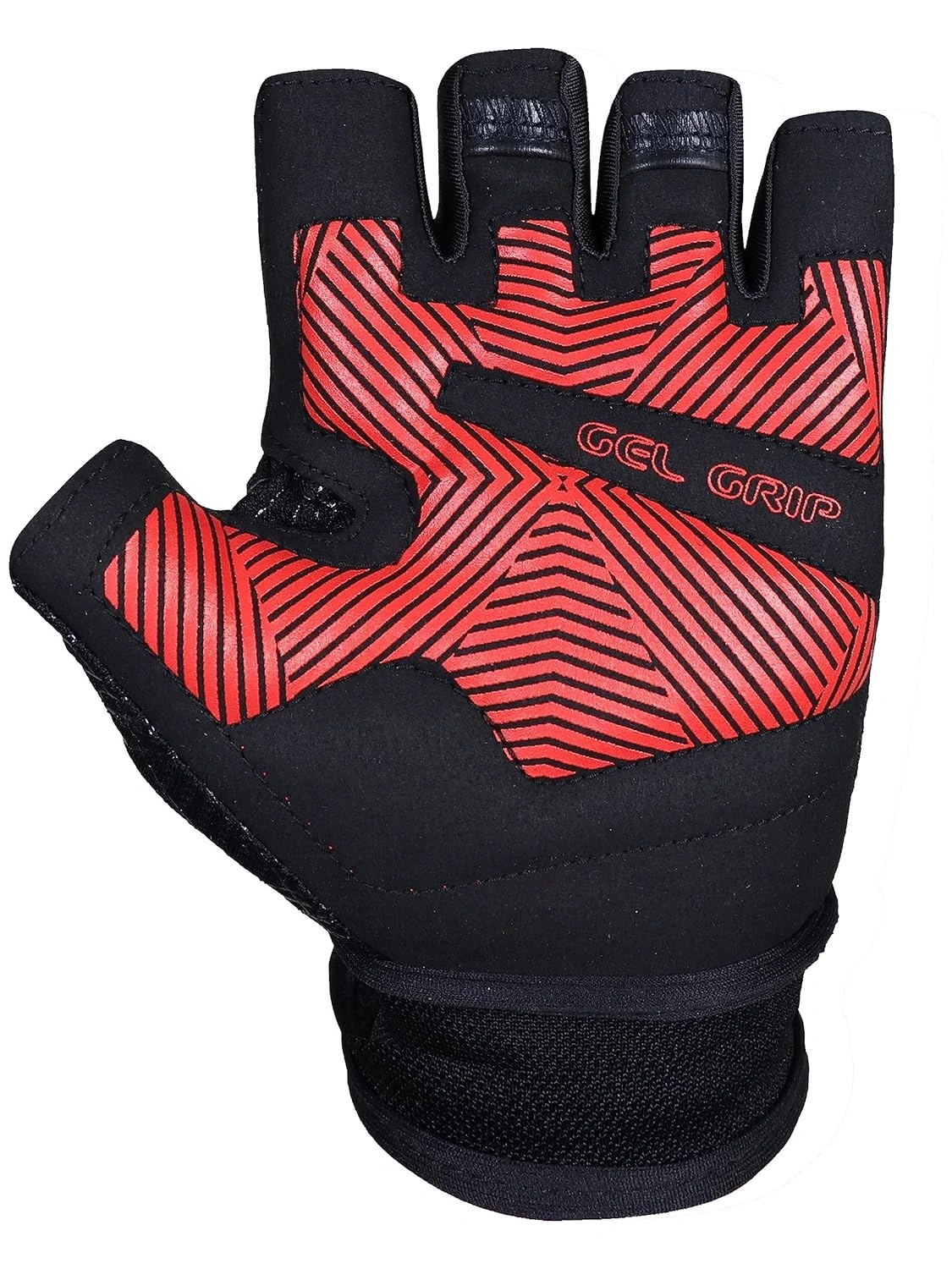 Kobo WTG-55 Gym Gloves with Wrist Support-BLACK / RED-L-2