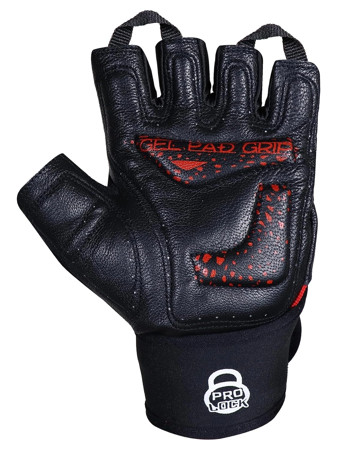 Kobo WTG-56 Gym Gloves with Wrist Support -BLACK / RED-L-2