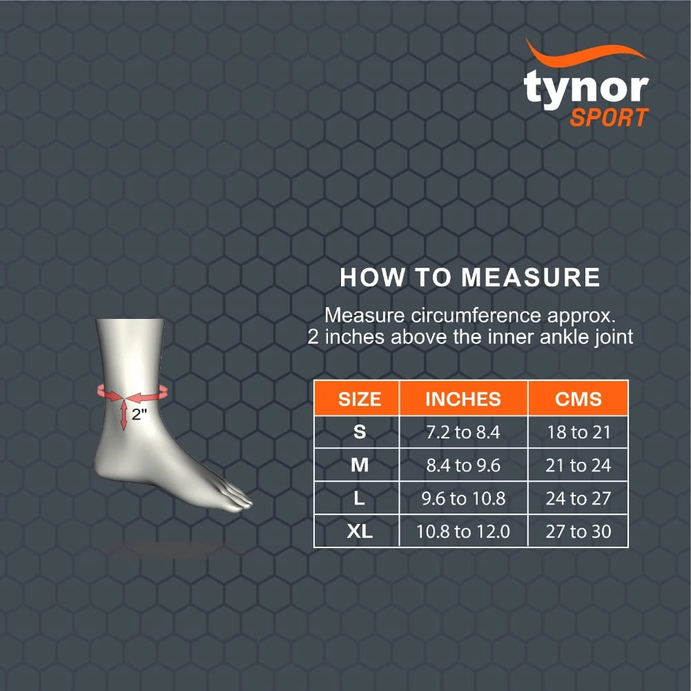 Tynor Ankle Binder Air Pro (1 Unit)-ORANGE-S-6