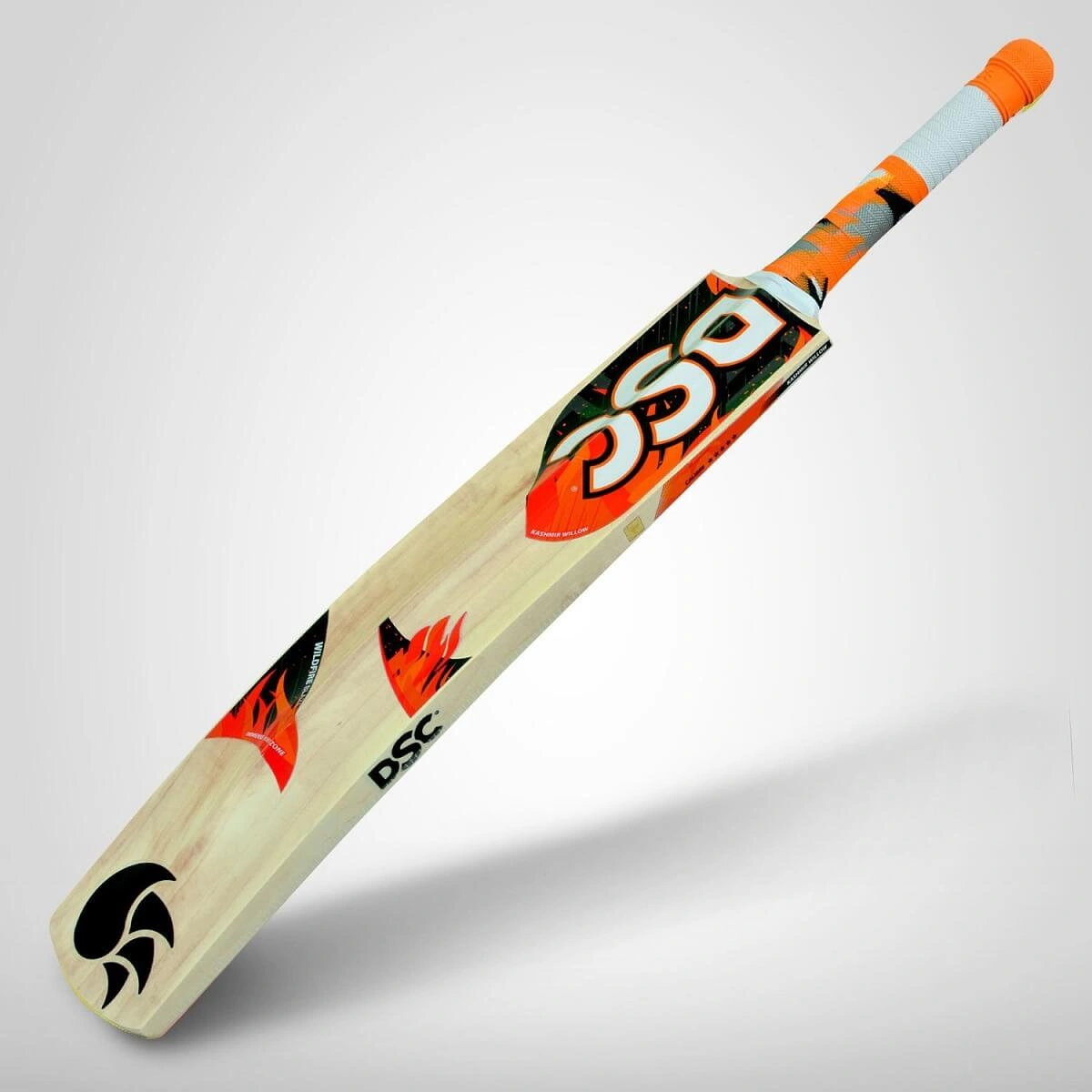 DSC WILDFIRE BLAZE TENNIS CRICKET BAT: Kashmir Willow Bat for Junior Players with Cross Weave Tape and Toe Guard-1-3