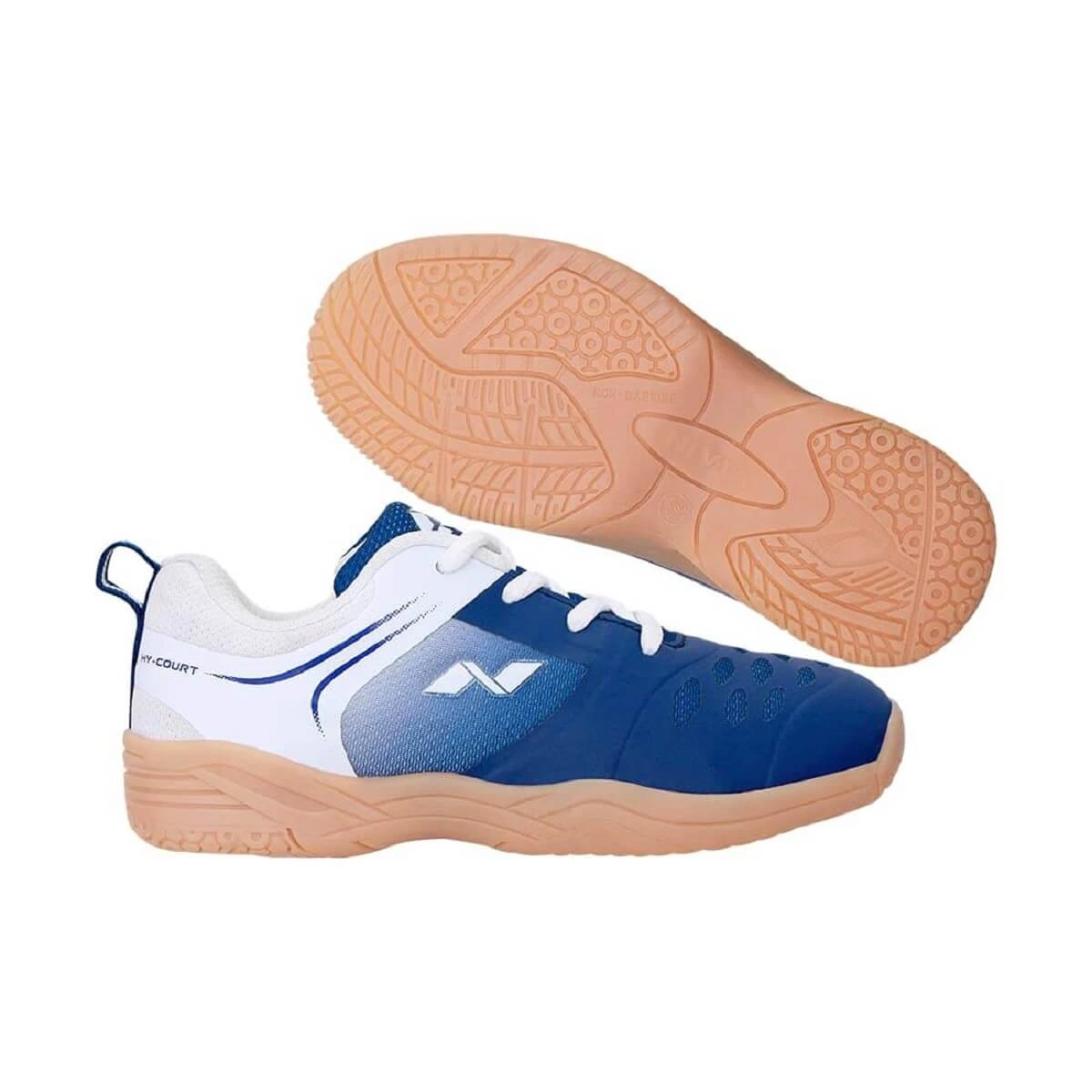 Nivia Hy-court 2.0 Badminton Shoes For Mens-Blue/White-9-2