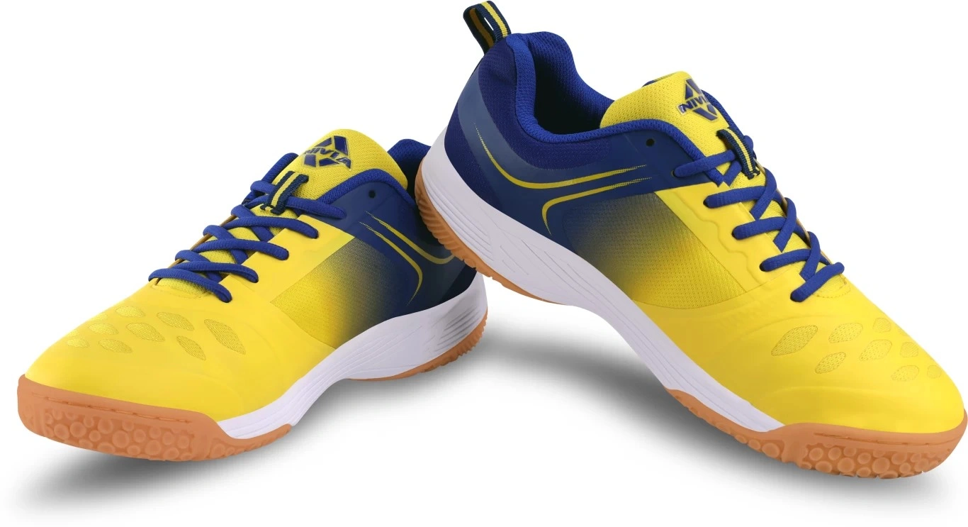 Nivia Hy-court 2.0 Badminton Shoes For Mens-Blue / Yellow-11-2