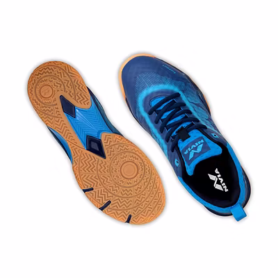 Nivia Powerstrike 2.0 Badminton Shoes-BLUE/BLACK-7-5