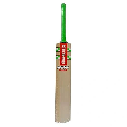 Gray Nicolls Maax Range Kashmir Willow Cricket Bat: Handcrafted Bat with Natural Finish and Oval Short Handle for Powerful Shots-4-2