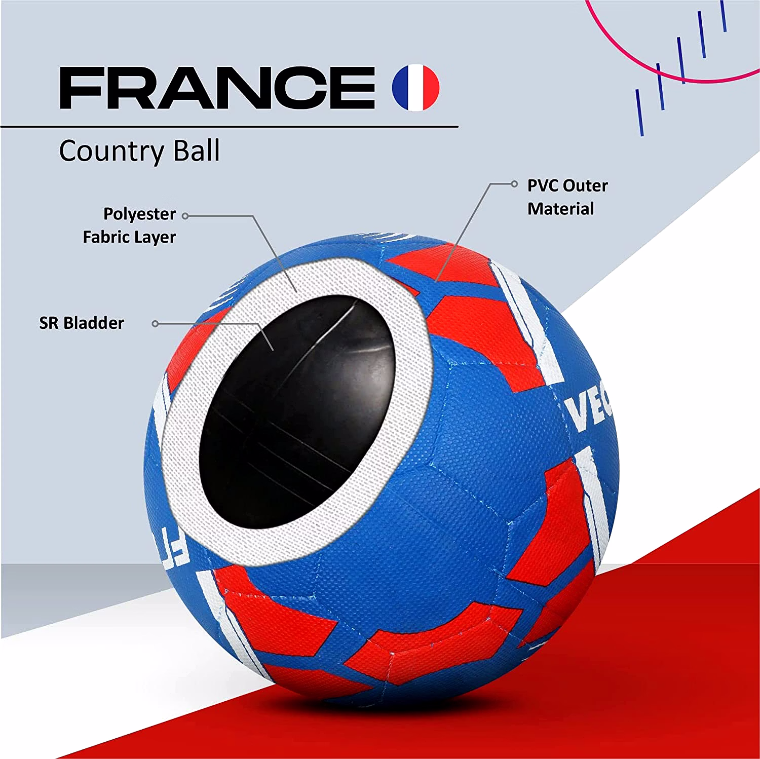 Vector X France Rubber Moulded Football totalsf.in Total Sporting
