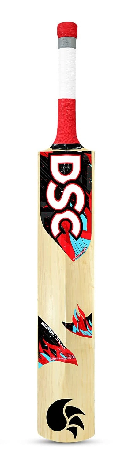 DSC Wildfire Scorcher Kashmir Willow Cricket Bat for Tennis Ball Cricket: Low Sweet Spot and Spine Profile for Powerful Shots-2387