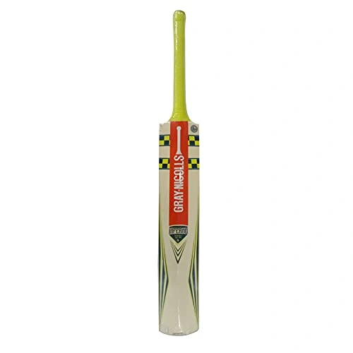 GRAY-NICOLLS INFERNO GN1 ENGLISH WILLOW CRICKET BAT: Handcrafted Bat with Grain Face and Painted Back for Beginners-37994