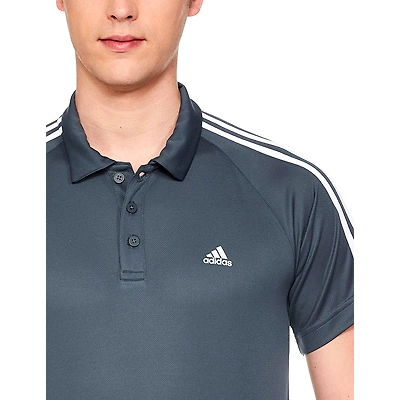 Adidas Men's Fitted Polo Shirt with AEROREADY Technology: Stay Cool, Dry, and Stylish During Workouts and Beyond-L-5