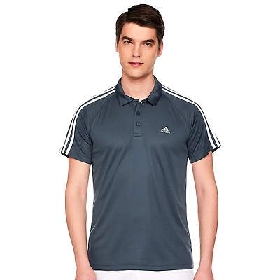 Adidas Men's Fitted Polo Shirt with AEROREADY Technology: Stay Cool, Dry, and Stylish During Workouts and Beyond-M-1