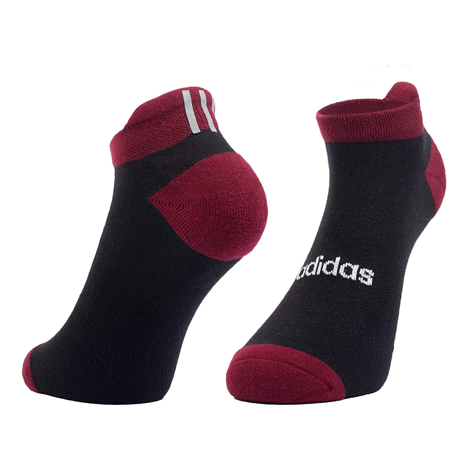 Adidas Original Heel &amp; Toe Cushion Low Cut Cotton Socks - 3 Pairs (6N): Breathable, Comfortable, and Stylish Everyday Socks-BLACK-ANTHRA--MEL-COL-NAVY-3