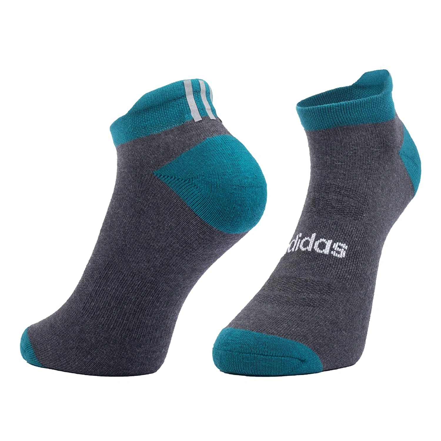 Adidas Original Heel &amp; Toe Cushion Low Cut Cotton Socks - 3 Pairs (6N): Breathable, Comfortable, and Stylish Everyday Socks-BLACK-ANTHRA--MEL-COL-NAVY-5