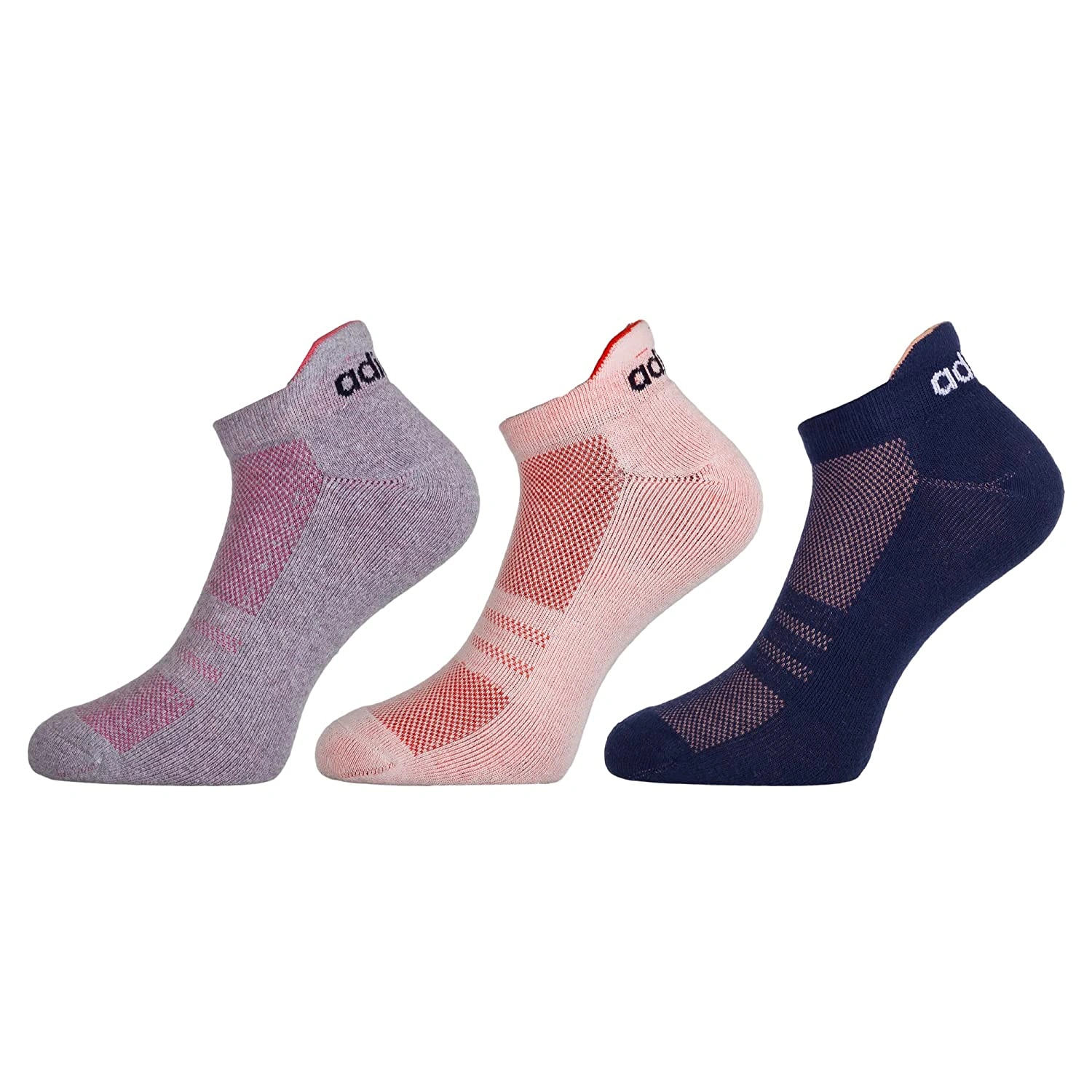 Adidas Women's Low Cut Cotton Blend Socks (Pack of 3): All-Season Comfort and Style with a Lightweight, Breathable Design-45885