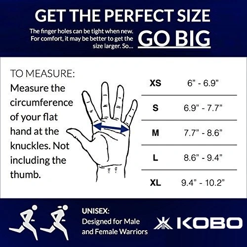 Kobo WTG-14 Gym Gloves with Wrist Support-BLACK-S-8