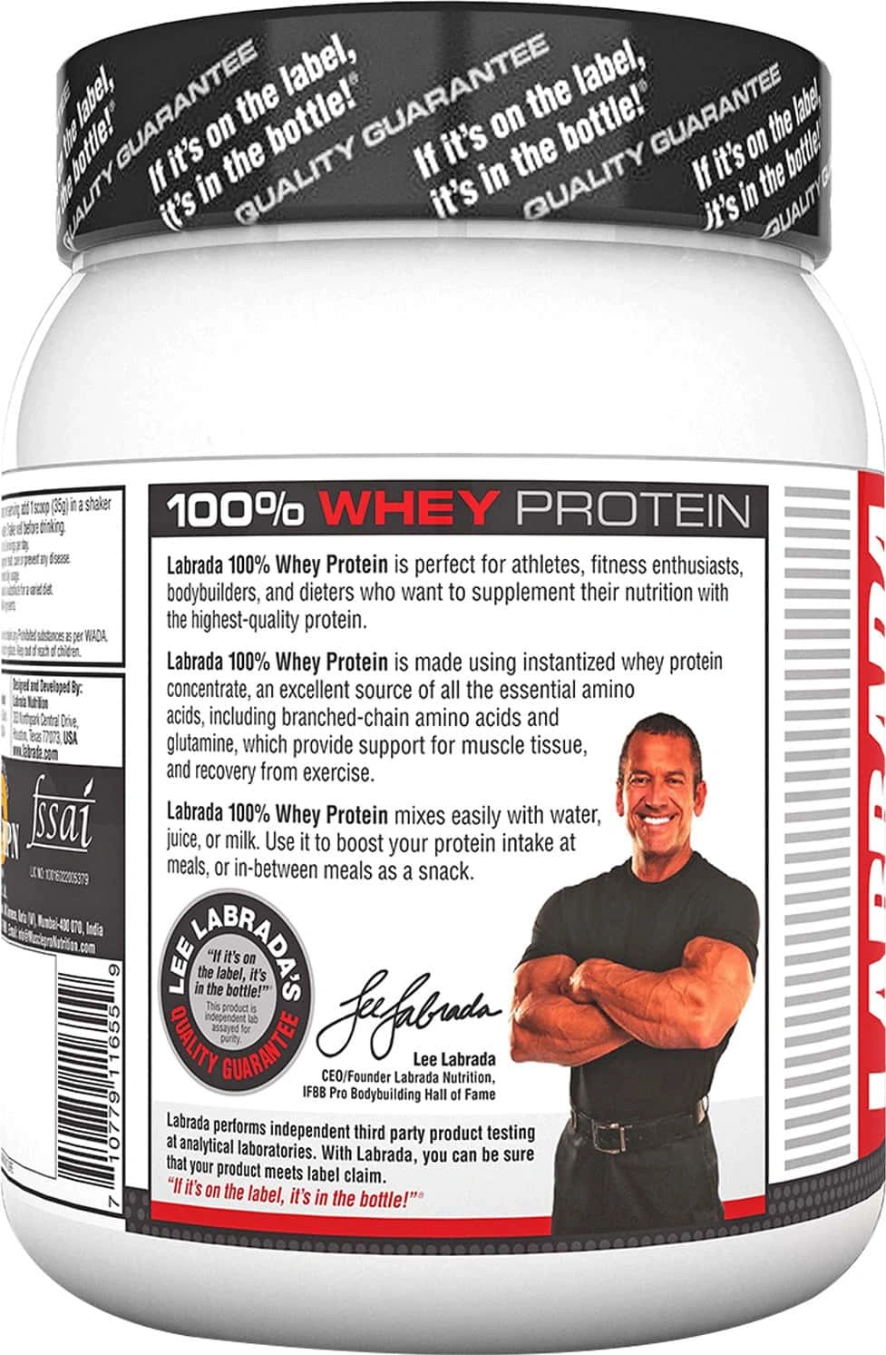 Labrada 100% Whey Protein - 2.2lbs (1kg)-CHOCOLATE HAZELNUT-3
