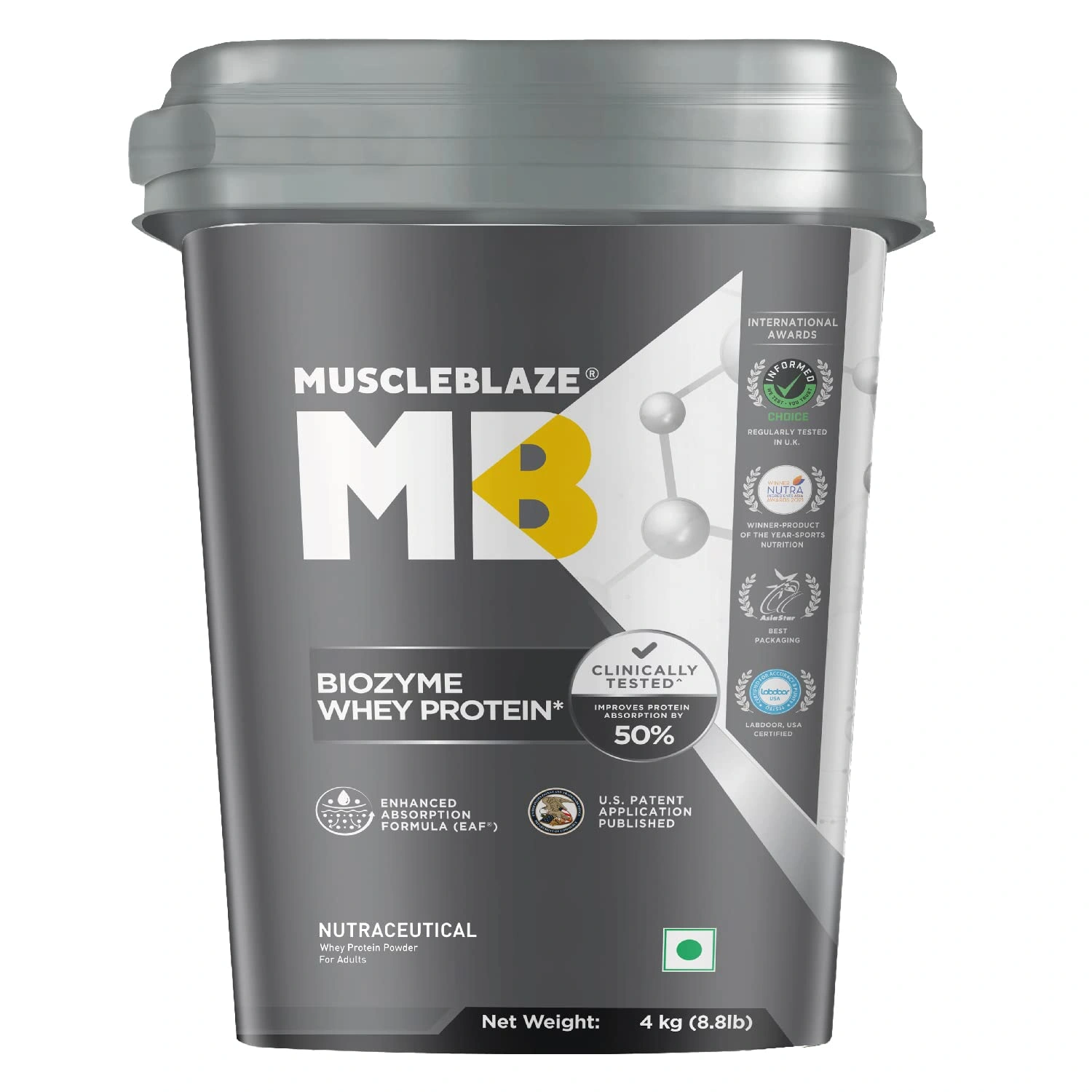 MuscleBlaze Biozyme Whey Protein (4 kg / 8.8 lb)-46351