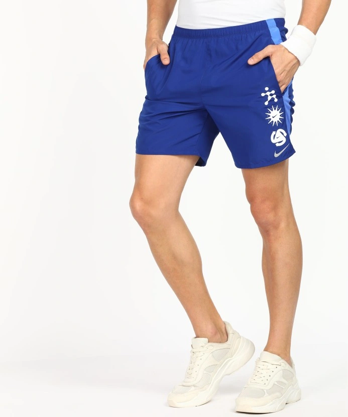 Nike Solid Men Blue Sports Shorts-455-L-2