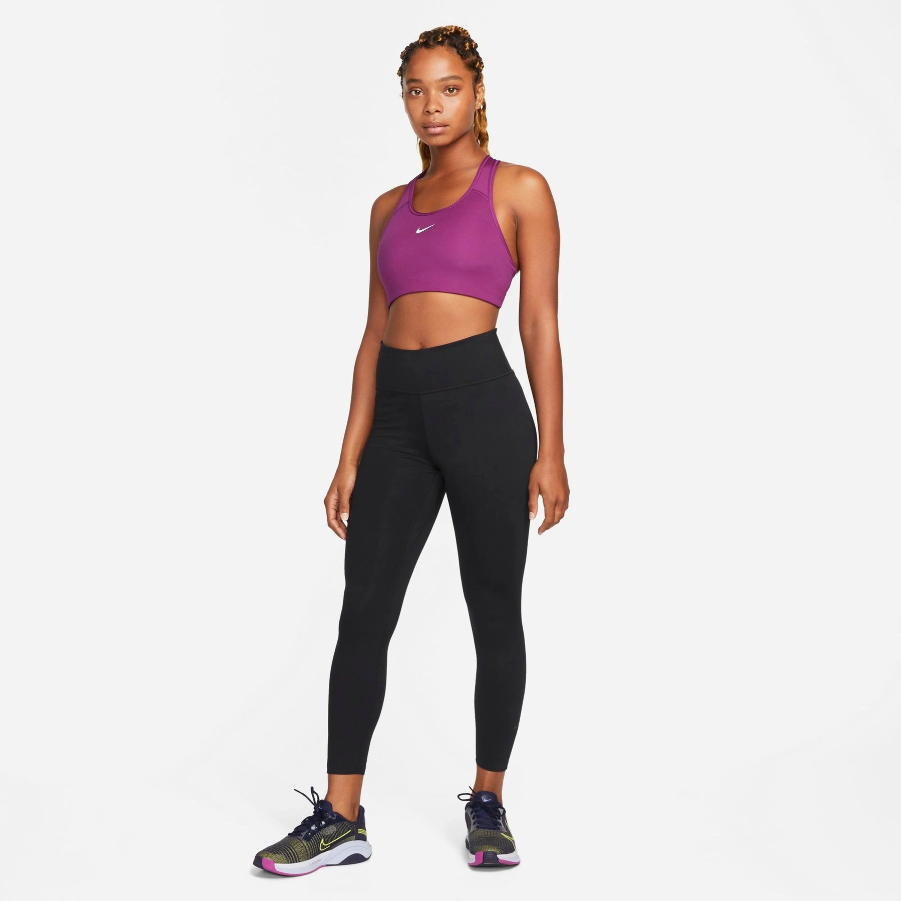 Nike Women's Medium-Support 1-Piece Pad Sports Bra-L-610-8