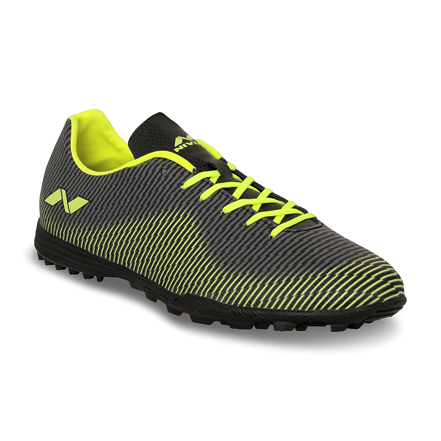 Nivia Carbonite 4.0 Football Shoes-BLACK/F. GREEN-4-2