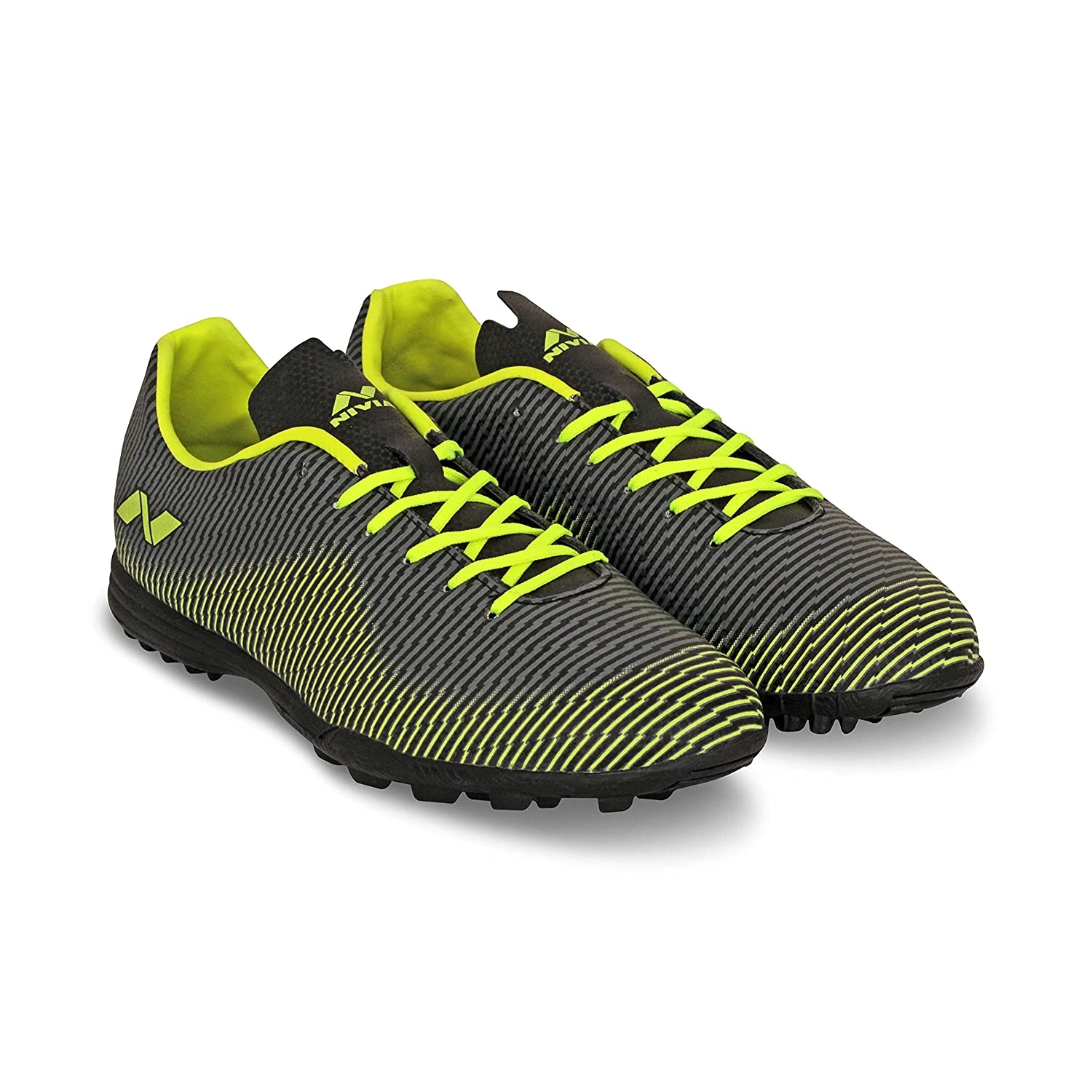 Nivia Carbonite 4.0 Football Shoes-BLACK/F. GREEN-4-5