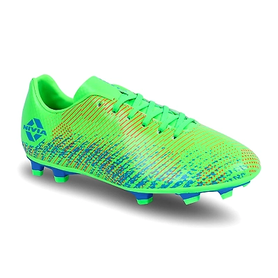 Nivia Encounter 9.0 Football Shoes for Mens-7-NEON GREEN/A.BLUE-3