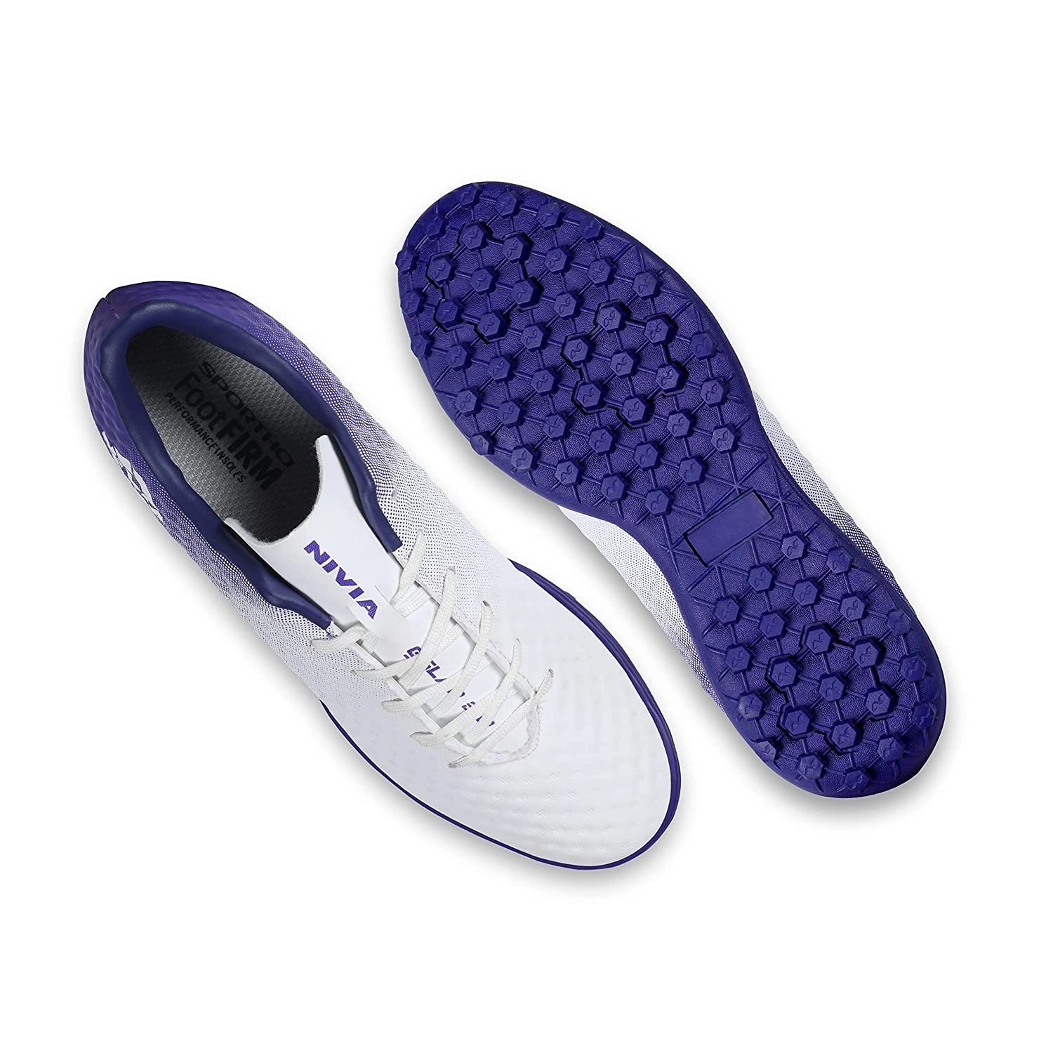 Nivia Oslar 2.0 Football Shoes for Mens-WHITE/PURPLE-10-6