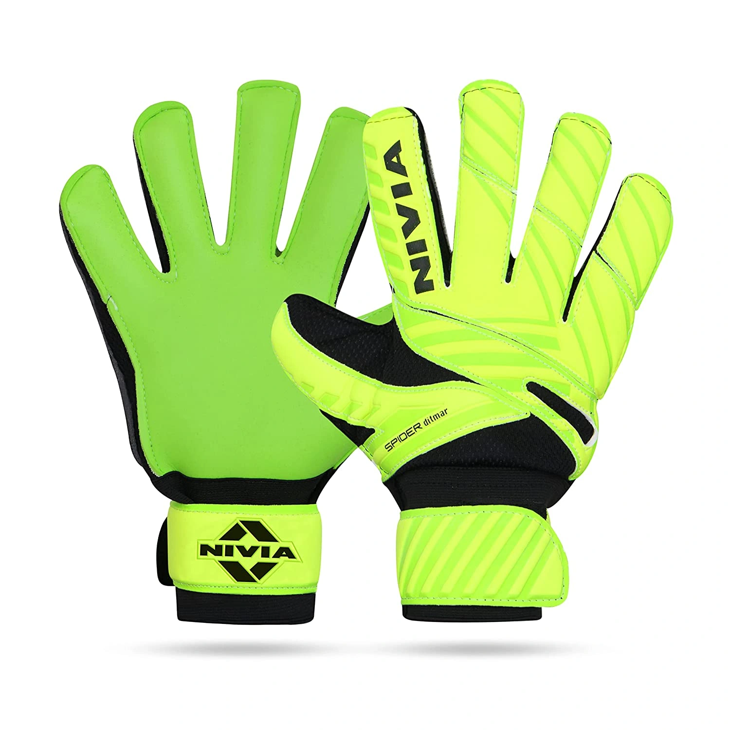 NIVIA Spider Football GoalKeeper Gloves  GREEN L  Total Sporting   Fitness Solutions Pvt Ltd