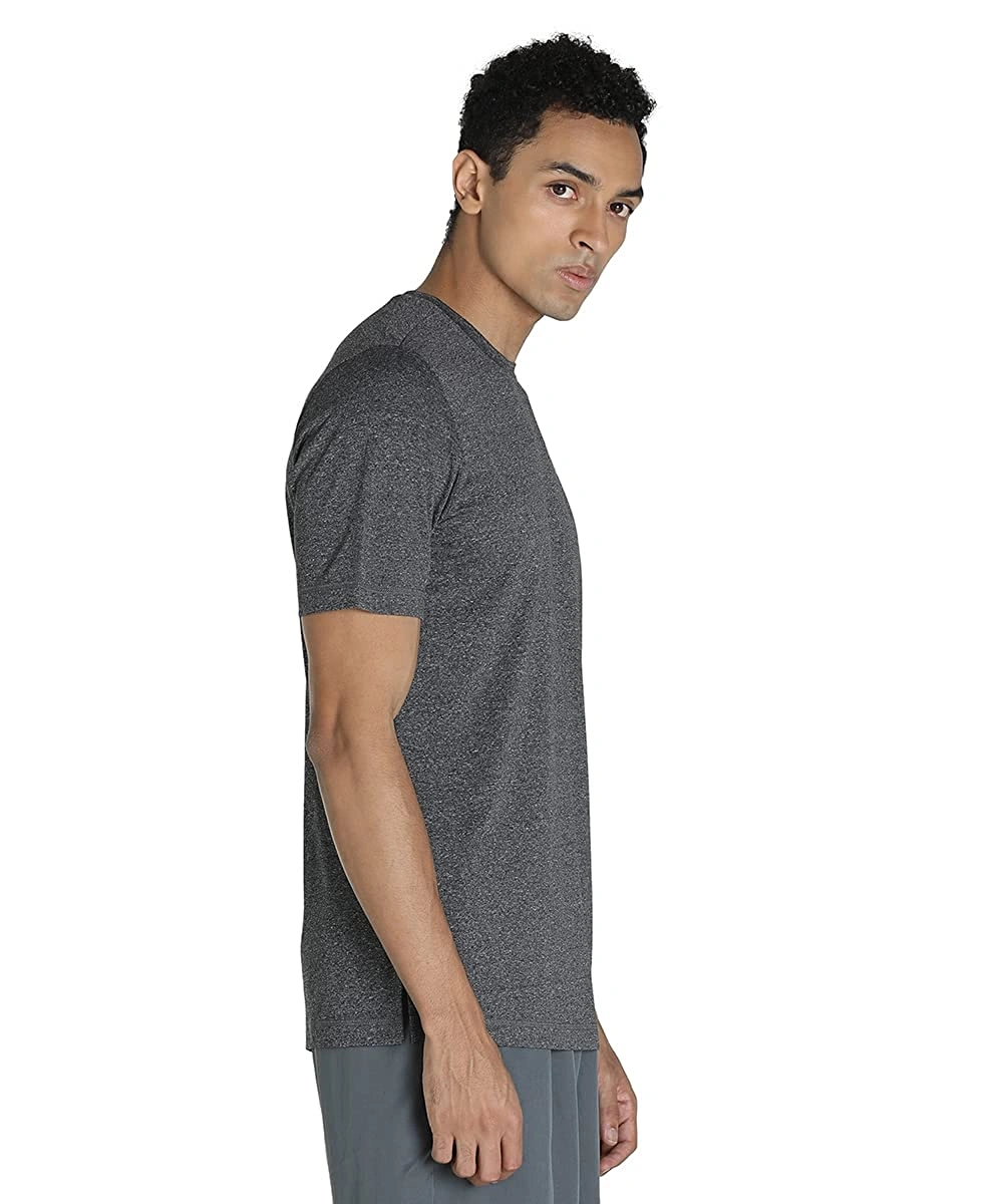 Puma Mens Run FAV Heather SS T-Shirt-M-Black Heather-5