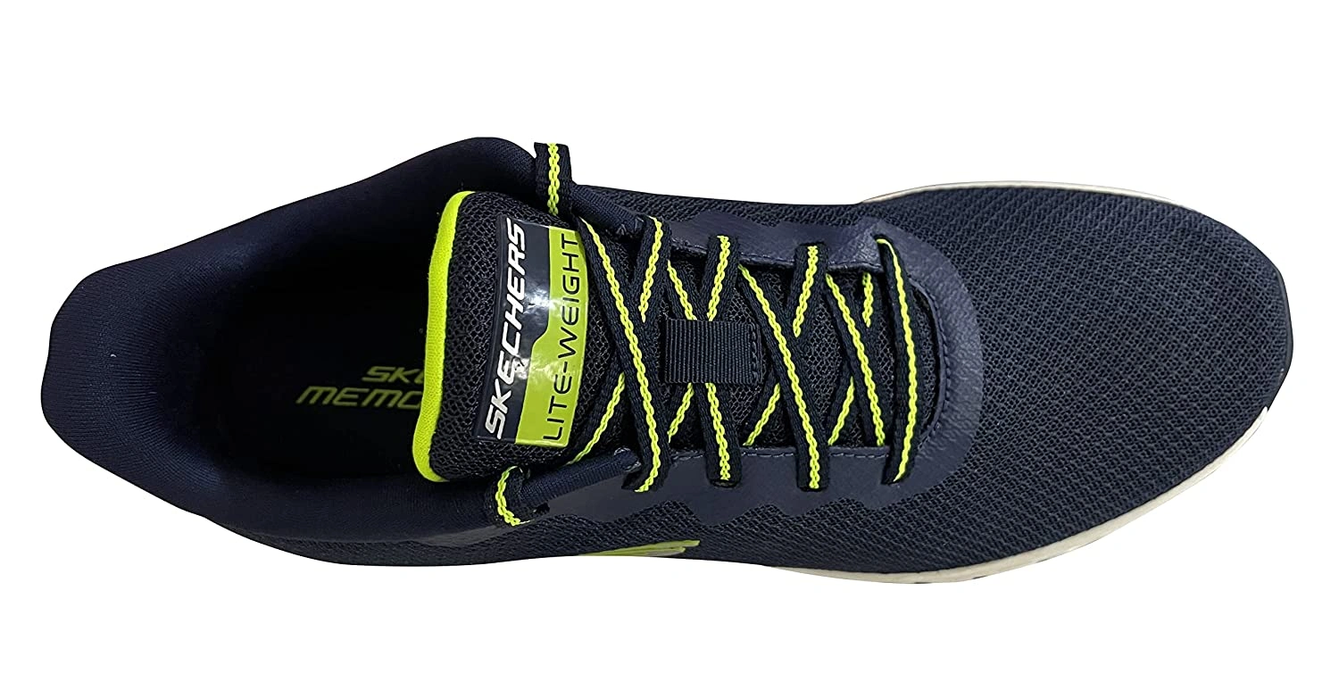 Skechers TERRENEX Men's Sports Running Shoe-7-NAVY/LIME-5