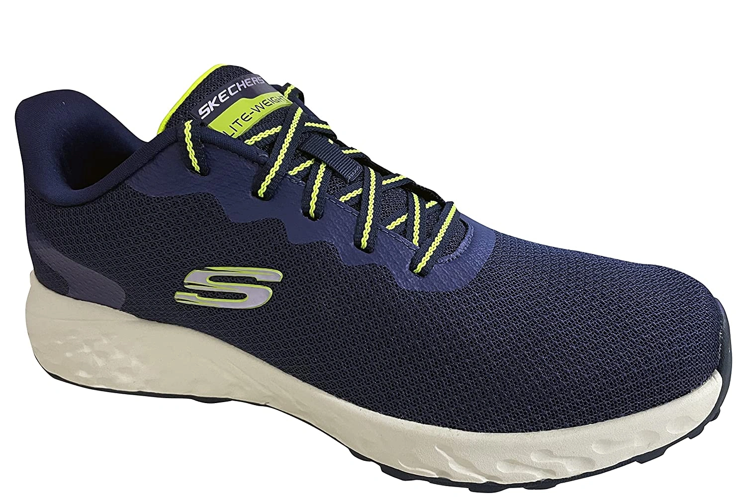 Skechers TERRENEX Men's Sports Running Shoe-8-NAVY/LIME-3