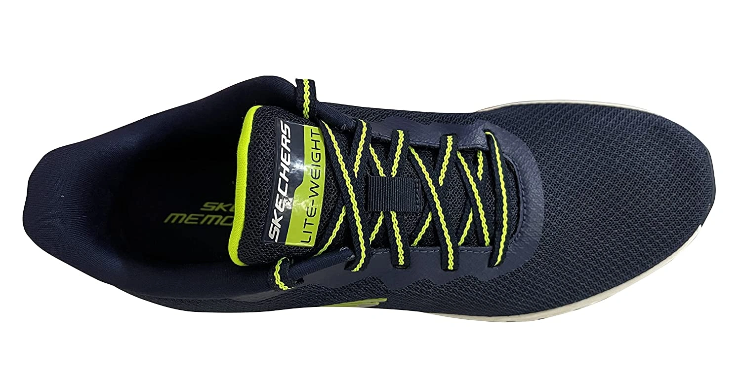 Skechers TERRENEX Men's Sports Running Shoe-9-NAVY/LIME-3