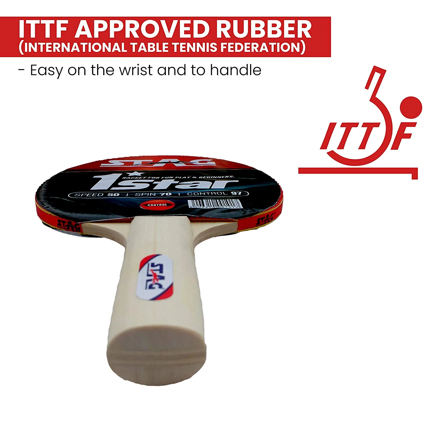 Stag 1 Star Table Tennis Racket-5