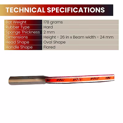 Stag 4 Star Table Tennis Bat-5