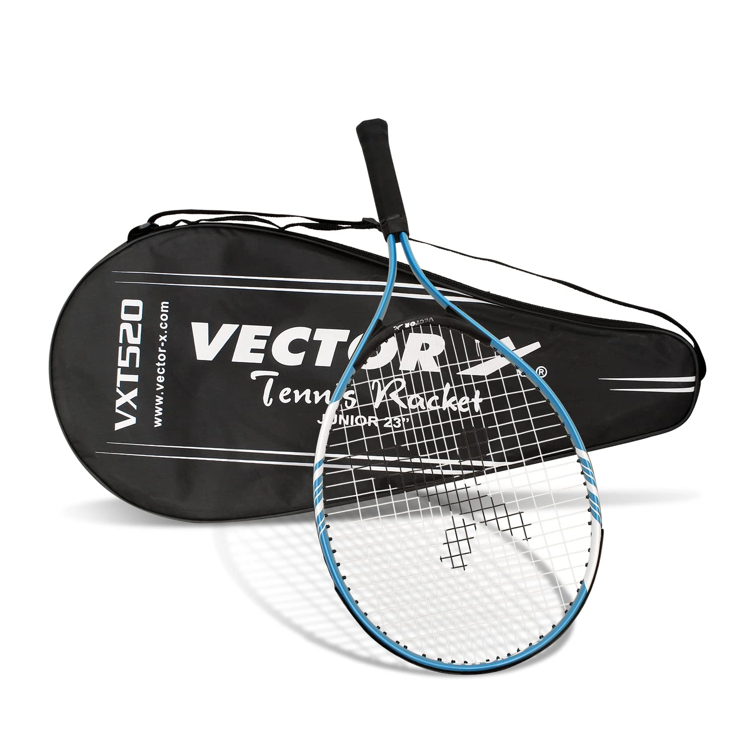 Vector X VXT 520 Strung Tennis Racquet-BLUE WHITE-23-1