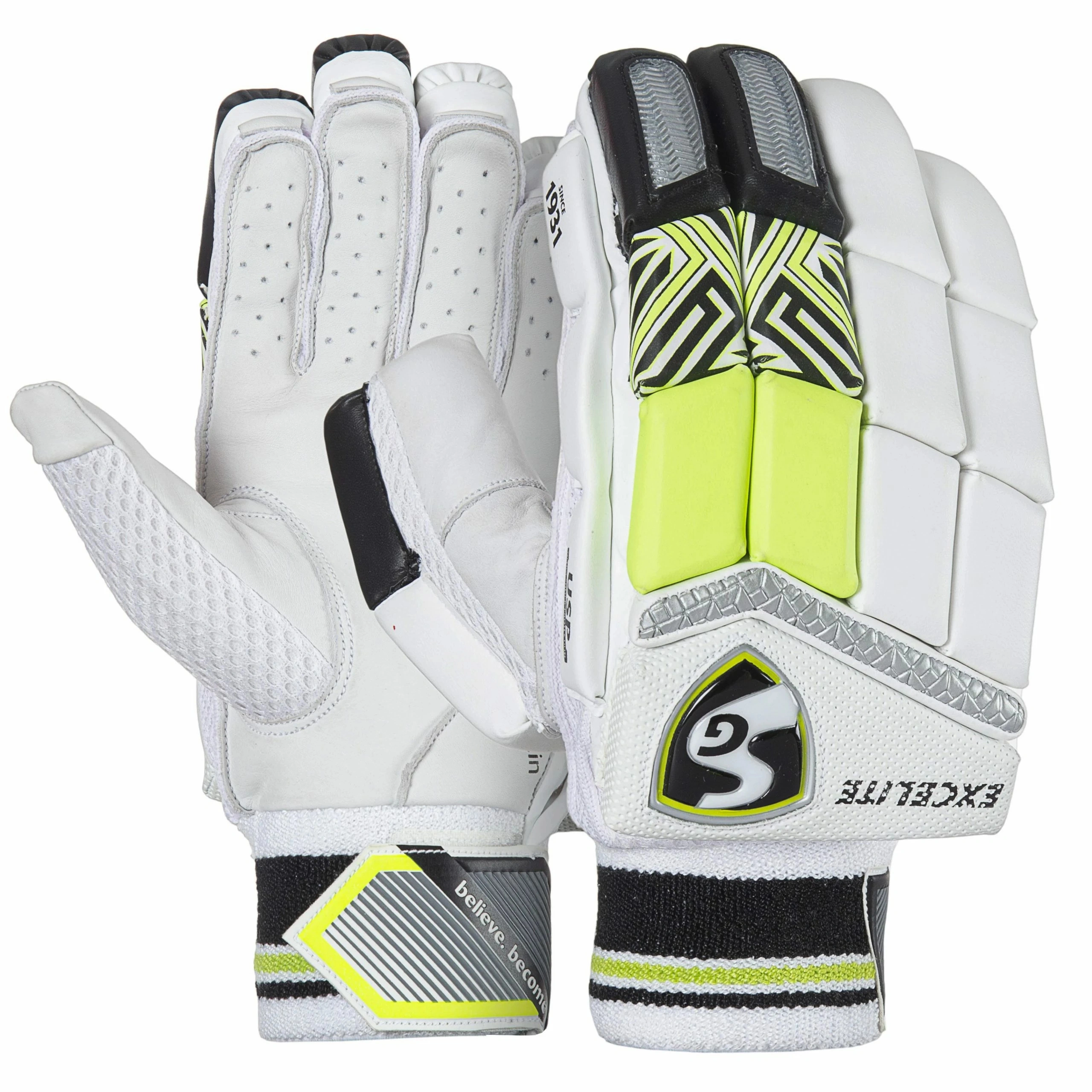 SG Excelite Batting Gloves High Quality Leather Palm-2291
