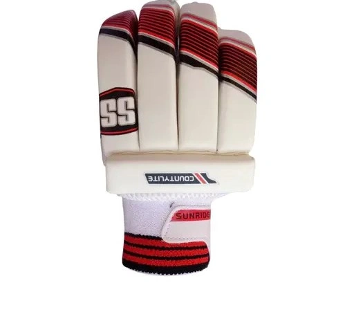 SS County Lite Cricket Batting Gloves-White-BOYS-2