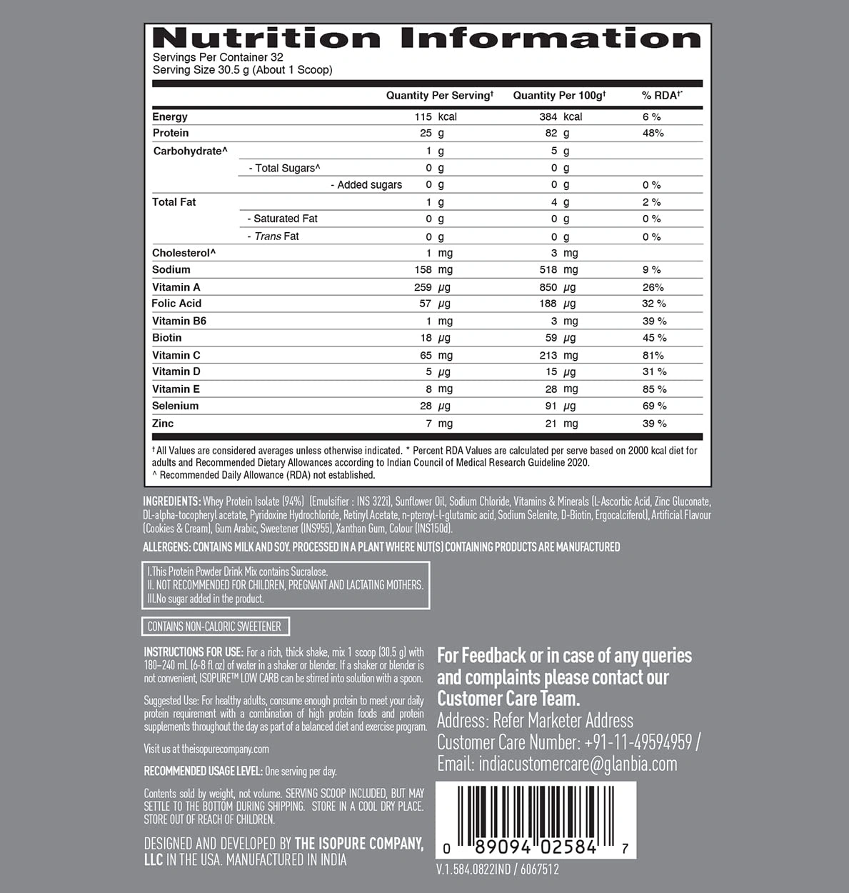 Nature's Best ISO PURE Whey Protein-COOKIE &amp; CREAM-3