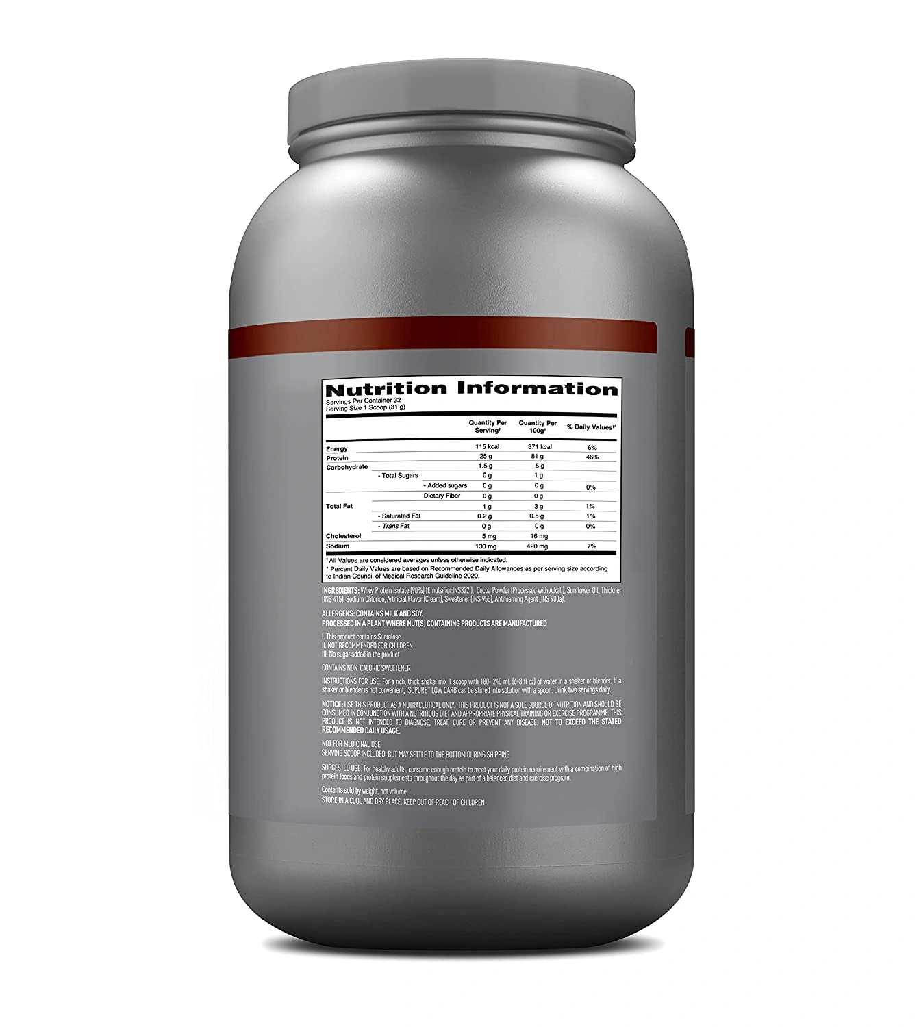 Nature's Best ISO PURE Whey Protein-DUTCH CHOCOLATE-2