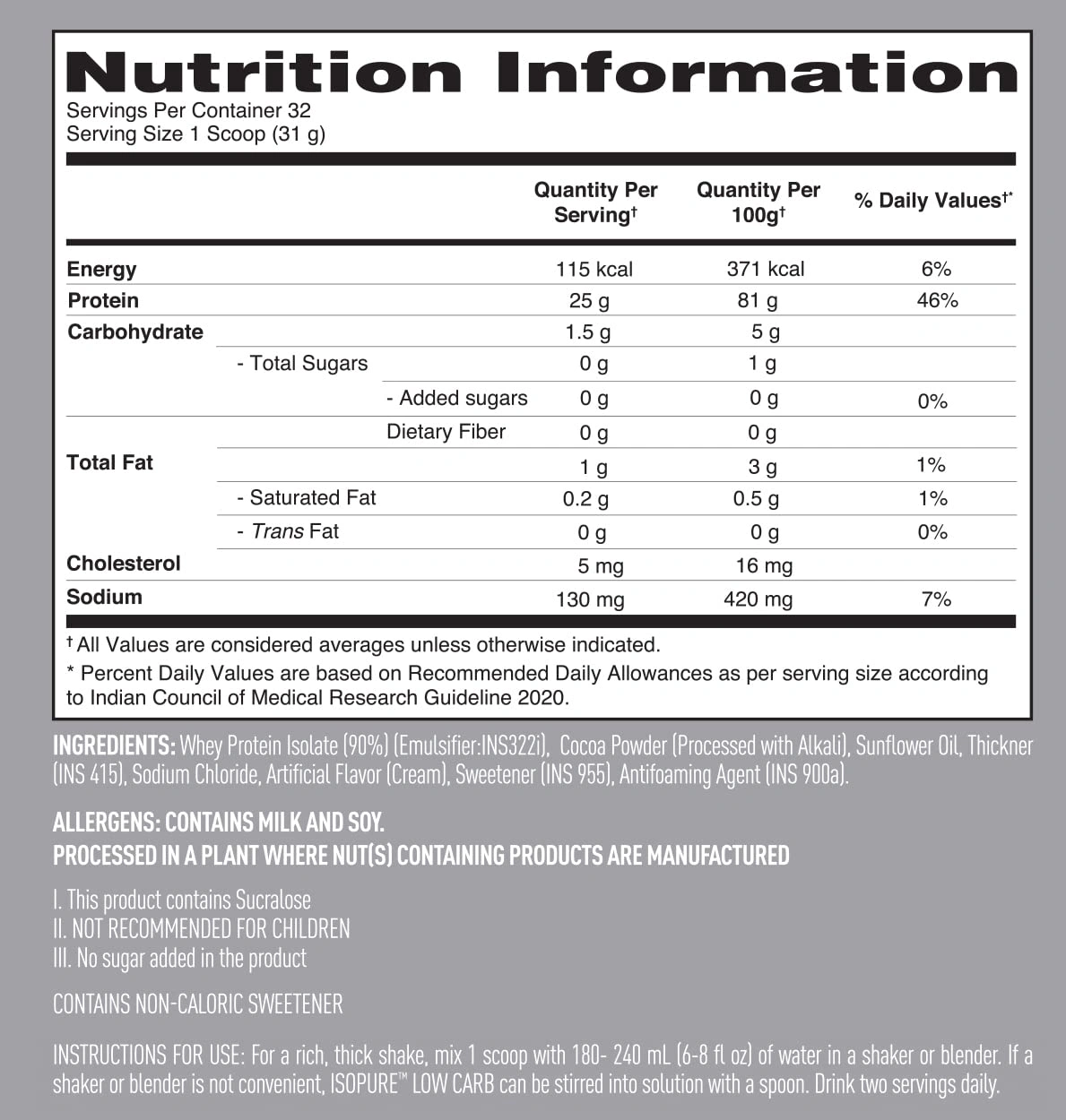 Nature's Best ISO PURE Whey Protein-DUTCH CHOCOLATE-3