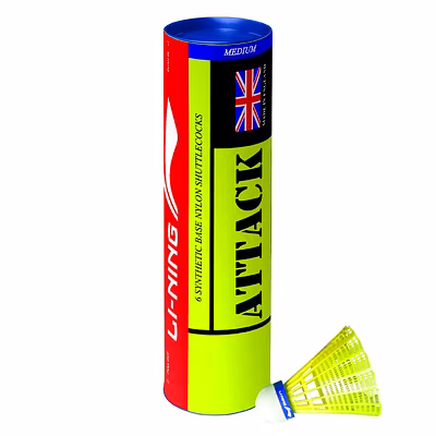 Li-Ning Attack Nylon Badminton Shuttlecock-YELLOW-3