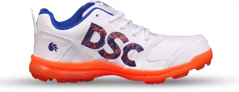 DSC Beamer Cricket Shoes for Men and Boys: Lightweight and Durable Cricket Shoes for Optimal Performance and Comfort-1 PAI-8-FLUORESCENT ORANGE WHITE-1