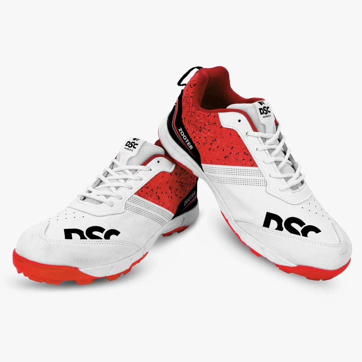 DSC Zooter Cricket Shoes for Men: Lightweight and Durable Cricket Shoes with Enhanced Grip for Optimal Performance on the Field-11-WHITE/RED-5