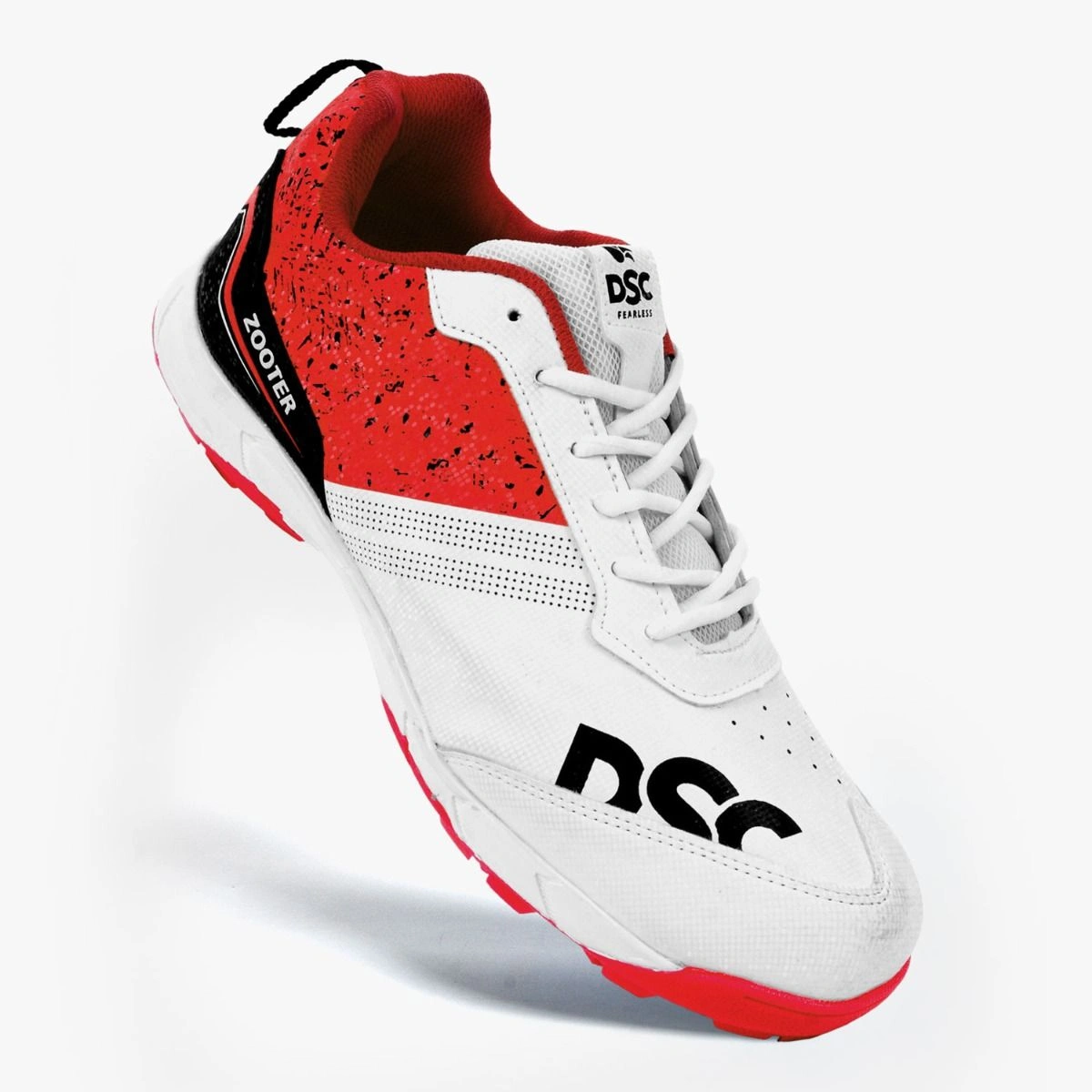 DSC ZOOTER CRICKET SHOES-10-WHITE/RED-1