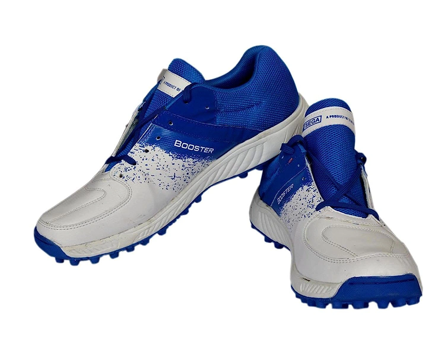 Sega Booster Cricket Shoes-White - blue-11-4