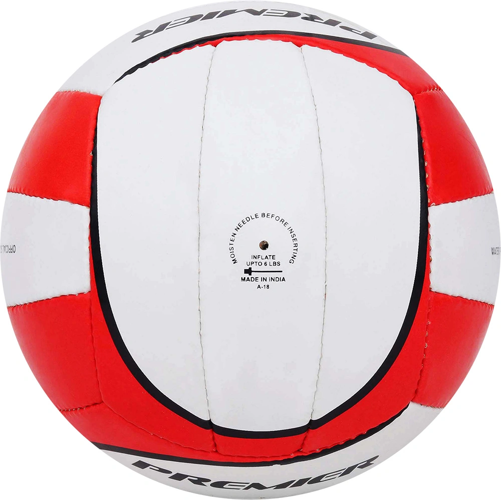 Cosco Premier Rubber Volleyball-Red White-4-3