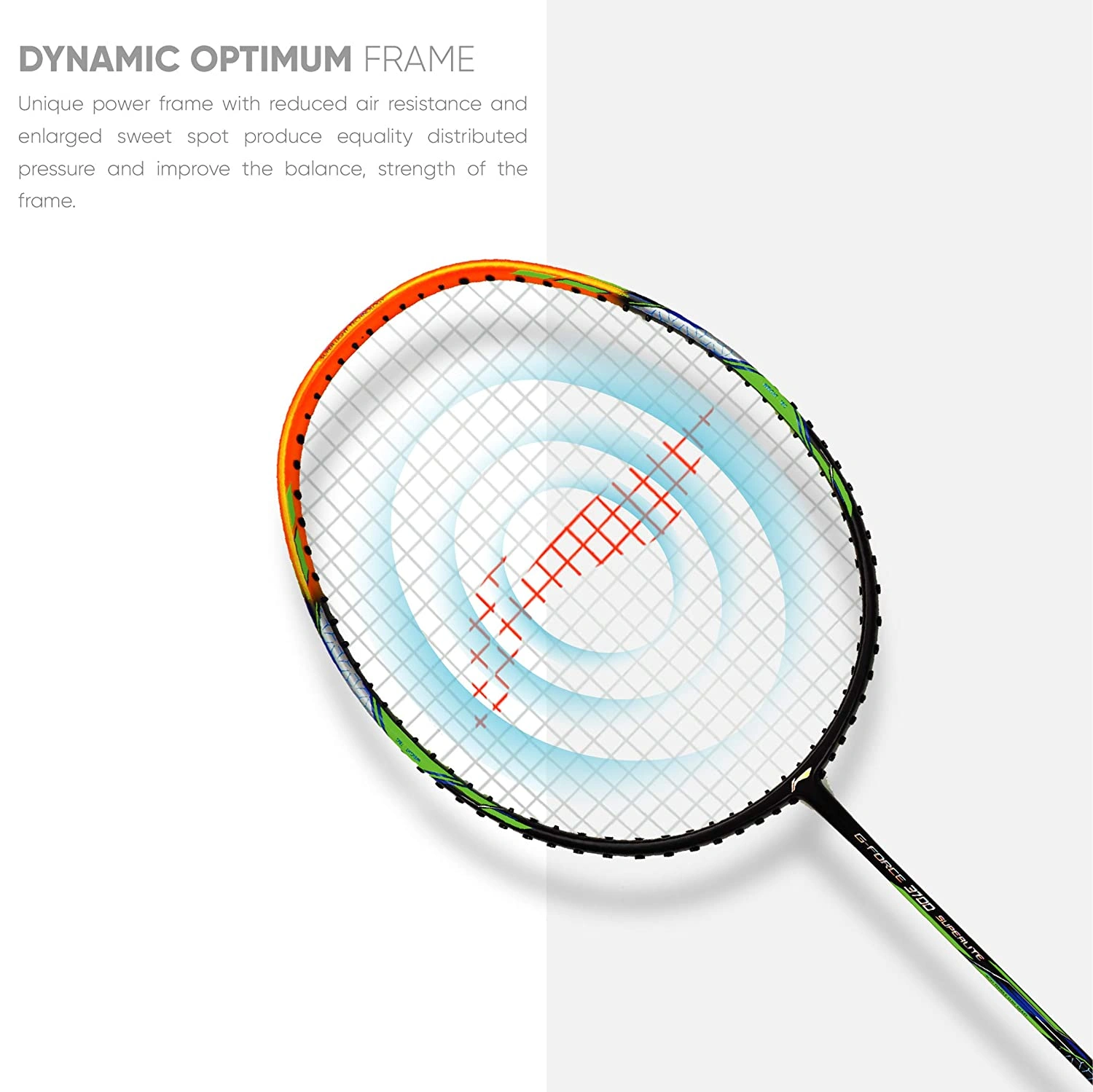 LI-NING G-Force Superlite 3700 Carbon-Fiber Badminton Racquet-BLACK/AMBER-FS-5