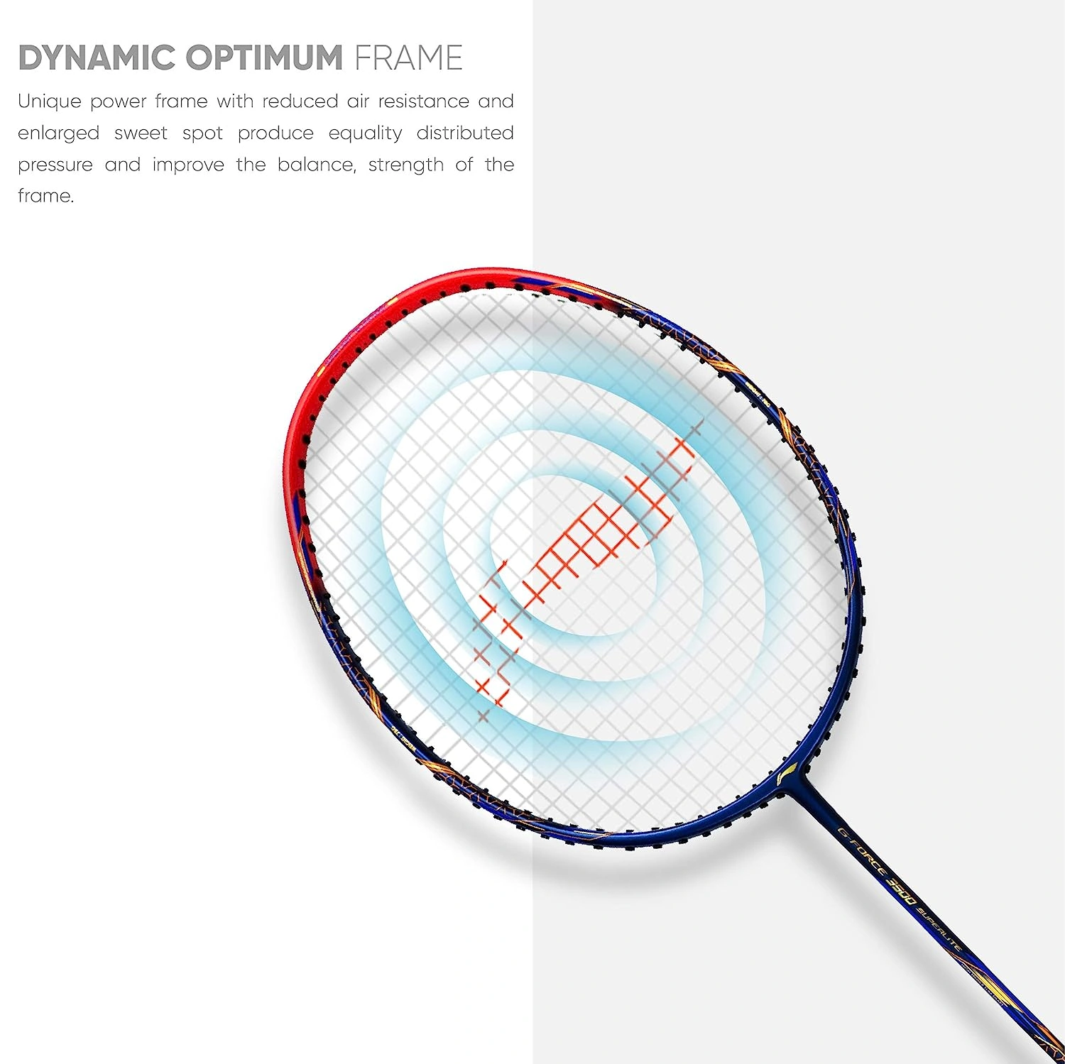 Li-Ning G-Force 3500 Superlite Unstrung Badminton Racquet-NAVY RED-FS-5