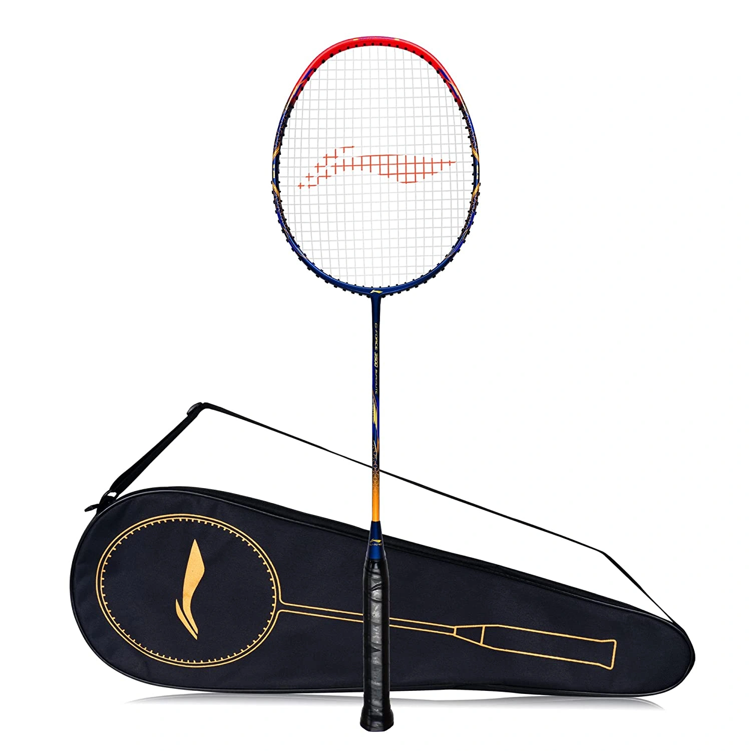 Li-Ning G-Force 3500 Superlite Unstrung Badminton Racquet-NAVY RED-FS-2